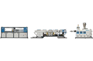 PVC双出口管材挤出生产线