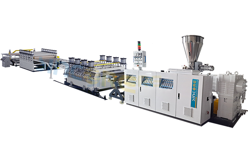 PVC/WPC半结皮或结皮板挤出生产线